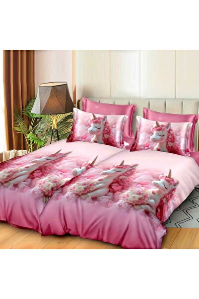 CumparaMisim Lenjerie de pat cu 2 cearsafuri pt. pilota, 7 piese, Bumbac Sati...