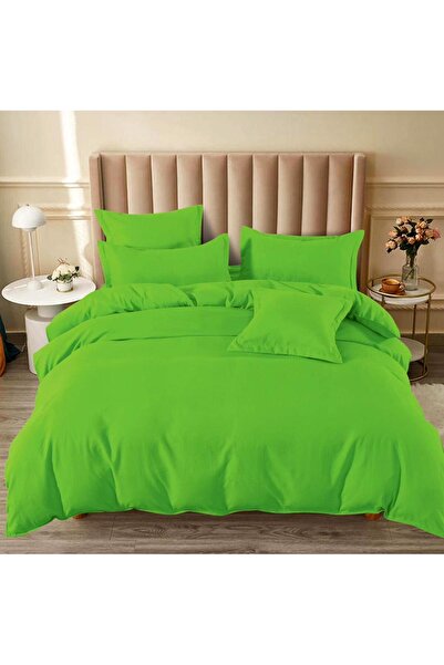 CumparaMisim Double bed linen with Stretchy, Finet, 6 pieces, Deep green
