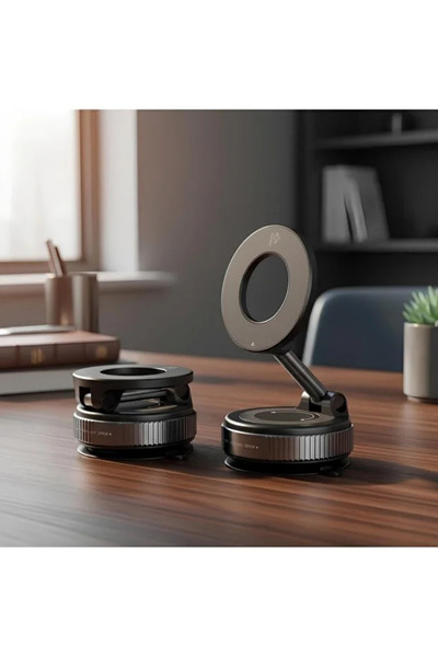 Kaşbaşı Home 360 Dönebilen Araç İçi Telefon Tutucu Kilitli Vakumlu Magsafe Ma...