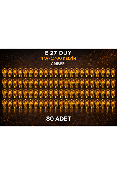 ZMR LUMIXA 4W 2700K RUSTİK AMPUL AMBER 80 ADET