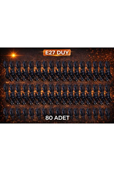 ZMR LUMIXA 1 ADET SEYYAR FİŞLİ E27 DUYLU 1,5 METRE ARAPUARLI KABLO 80 ADET