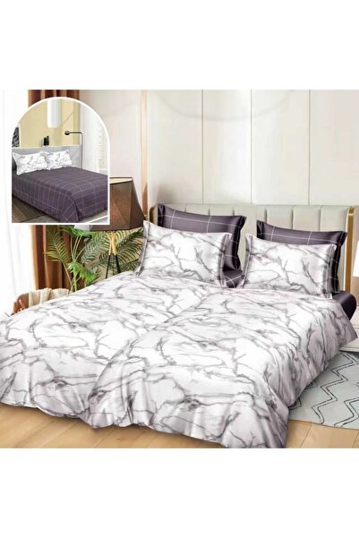CumparaMisim Duvet Cover Set with 2 sheets for duvet, 7 pieces, Superior Sati...