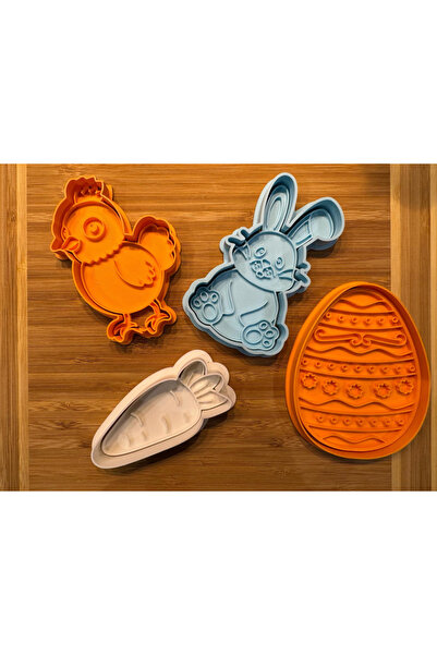 CESTOPİENO مجموعة عيد الفصح: تشكيلات عجينة على شكل فرخ، أرنب، جزرة، بيضة/كوكي...