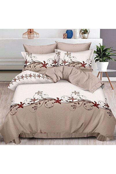 CumparaMisim Double bed linen with Stretchy, Finet, 6 pieces, Beige, floral
