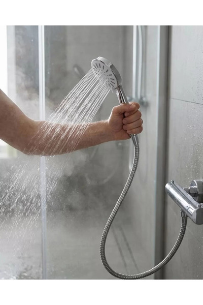 Kanonik Education 4-Stage Cream Hand Shower Head with Spiral Hose Bathroom Sh...