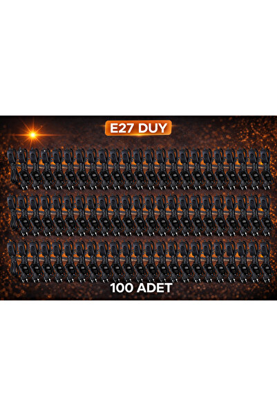 ZMR UMIXA 1 ADET SEYYAR FİŞLİ E27 DUYLU 1,5 METRE ARAPUARLI KABLO 100 ADET