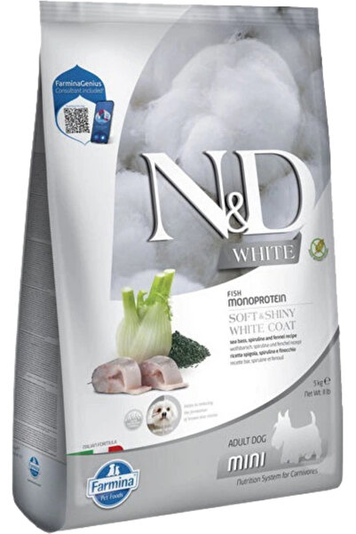 N&D White Dog Levrek & Spırulına 5 kg Beyaz Mini Irkyetişkin 5 kg Köpek Maması