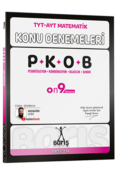 KR Akademi Yayınları Barış YKS TYT AYT Matematik PKOB Permütasyon, Kombinasyo...