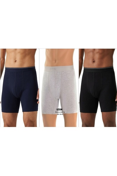 CSN CASANO Ανδρικά μποξεράκια 3 τεμαχίων με μακριά μπροστινά μέρη, από μαλακό...