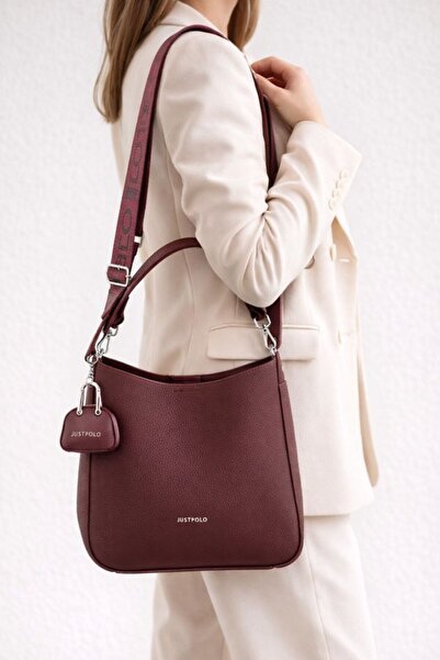 ÇANTAM GELSİN Just Polo Original Women's Large Size Soft Leather 3-Compartmen...