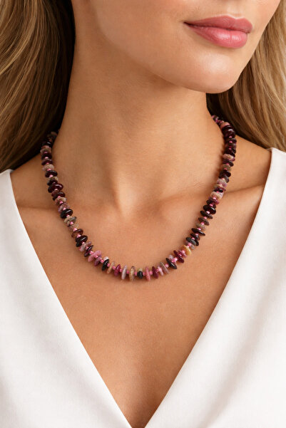 best bioenerji taş terapi Pink Tourmaline Amor Cut Natural Gemstone Necklace ...