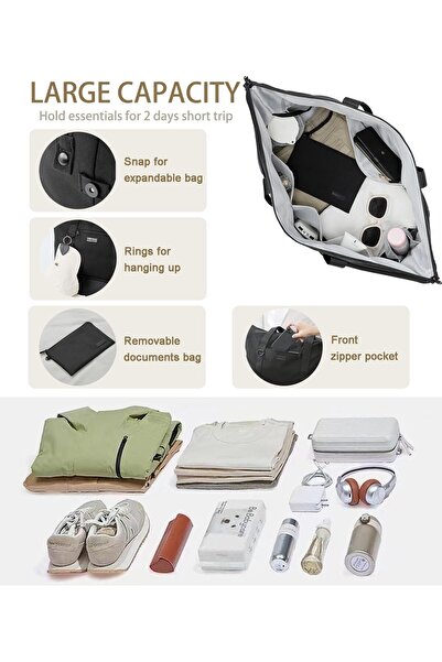 NO BRAND Hand Luggage 40 x 36 x 20 cm 27 L Travel Bag with Shoe Compartment