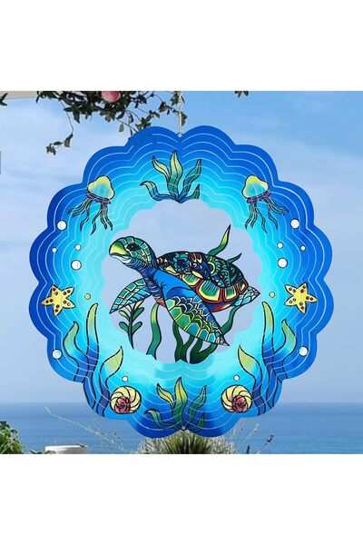 NO BRAND Garden Wind Chimes 3D Hanging Wind Chimes Sea Turtle Ornament 30cm L...