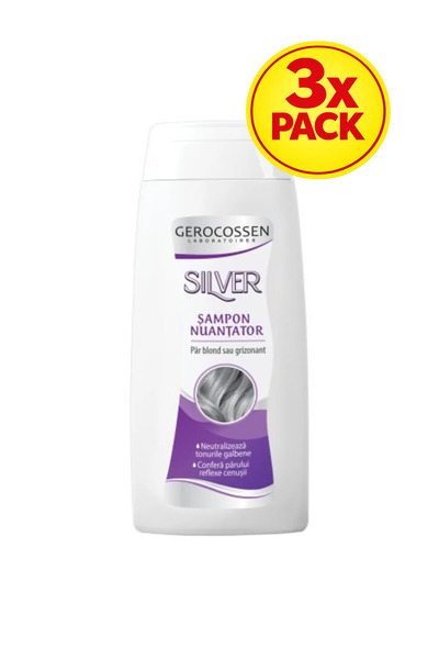 GEROCOSSEN 3x PACK Silver Reflex Toning Shampoo 275 ml