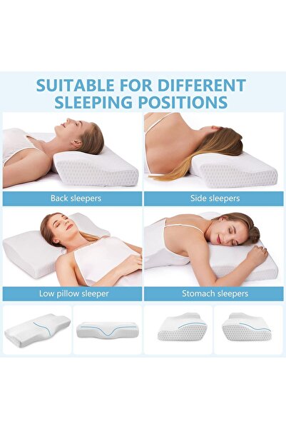 NO BRAND Premium High Density Memory Foam Neck Support Pillow