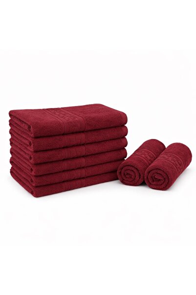 CumparaMisim Set of 8 small towels 30x50cm, 100% Pakistani Cotton , 400g, Cherry