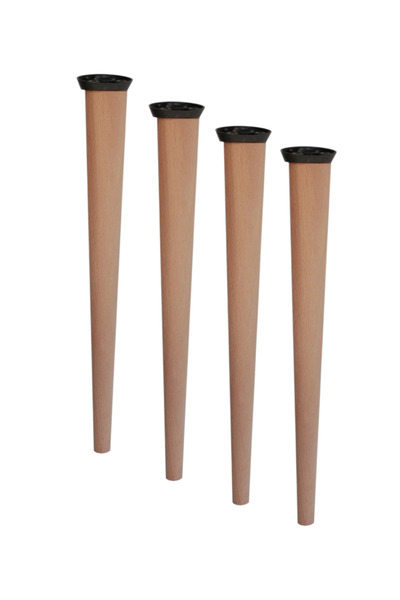 MİRRORSS Ahşap konik ayak 4 adet 38 cm + aparatı sehpa masa zigon çocuk masa ...