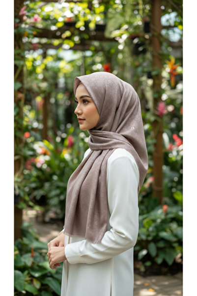 Bonjela Jacquard Floral Print Scarf – Lightweight , Non-Slip , Modern Hijab S...