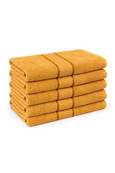 CumparaMisim Set of 5 medium towels 50x90cm, 100% Pakistani Cotton , 400g, Li...