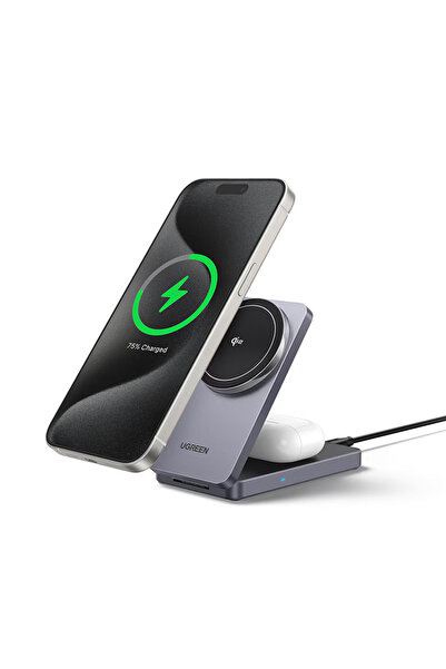 Ugreen Incarcator Retea Wireless W706 2in1 20W 1.67A Negru