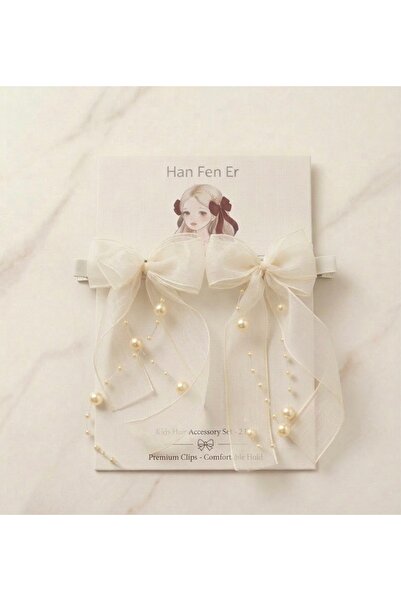 Çınar Aksesuar Handmade, Special Design French Model Girls' Hair Clip Set wit...