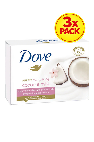Dove 3x PACK Sapun crema Coconut Milk, 100 g