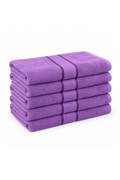 CumparaMisim Set of 5 medium towels 50x90cm, 100% Pakistani Cotton , 400g, Li...