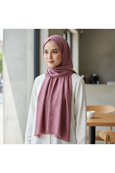 Bonjela Jacquard Floral Print Scarf – Lightweight , Non-Slip , Modern Hijab S...