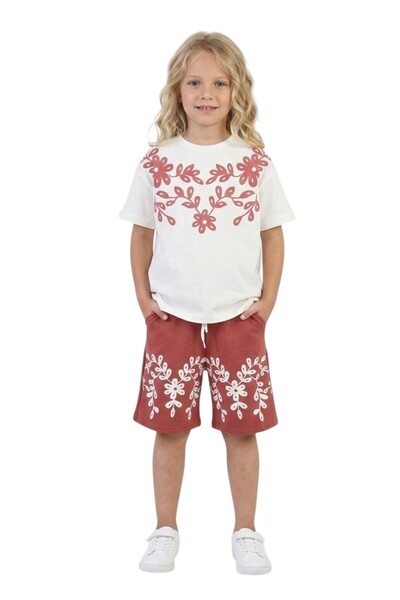 ERDEM KIDS Girl's Two-Piece Set P Cotton U Top and Bottom Two-Piece Set
