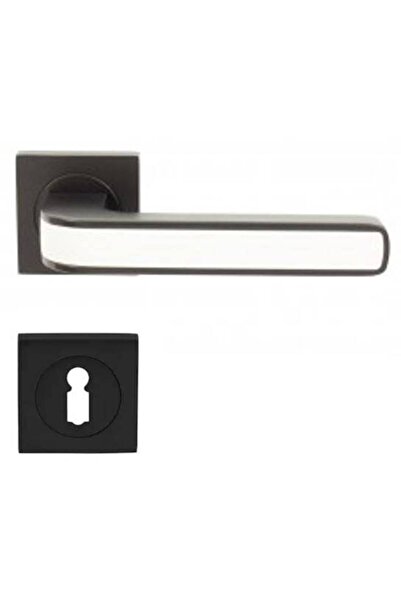 THG Axe Door Handles Black White with Key Rosette
