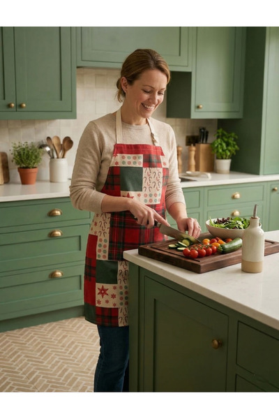 O.M.D Water and Stain Resistant Kitchen Apron - Waterproof Apron - with Adjus...