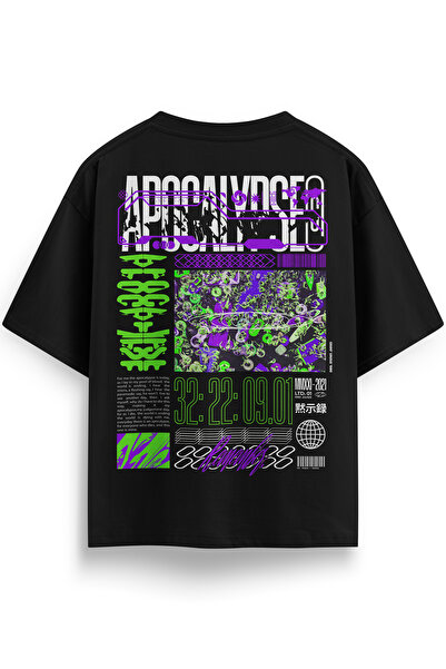 T&D STREETWEAR Apocalypseo Baskılı Oversize Heavyweight Streetwear T-shirt