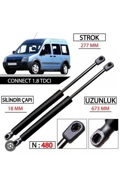 EGE OTO CONNECT 02>13 BAGAJ AMORTİSÖR SAĞ SOL TAKIM