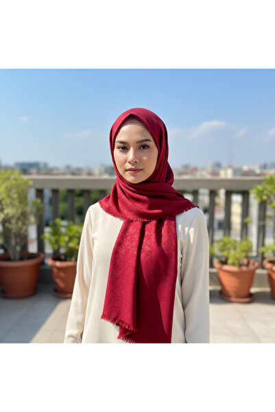 Bonjela Jacquard Floral Print Scarf – Lightweight , Non-Slip , Modern Hijab S...