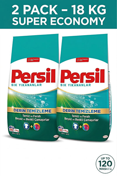 Persil Detergent pudră de rufe Deep Clean 2 x 9 KG (18 KG în total) - Până la...