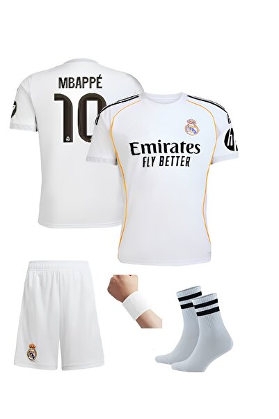 nesne giyim Real Madri'd Mbappe 2026 Yeni Sezon Futbol Çocuk Forması 4'LüSet ...