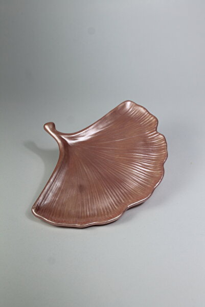 Lusora Design Μεταλλικό Διακοσμητικό Πιάτο με Φύλλα Γκίνγκο |   Κηροθήκη, Πια...