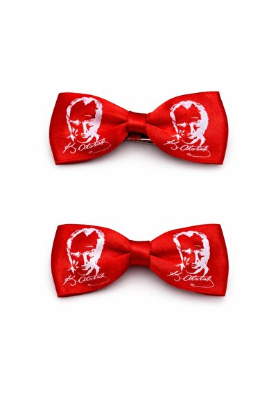 Jack Ferrero Moon Star Red Bow Children's Hair Clip Set of 2 – April 23/Novem...