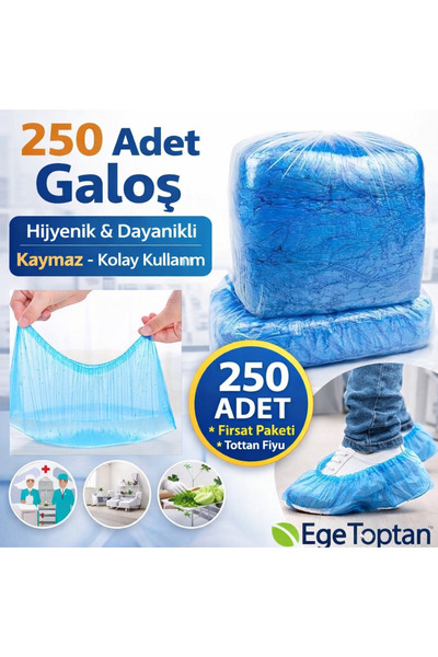 Galoş Tek Kullanımlık Hijyenik Kaymaz Dayanıklı NET 250 Adet