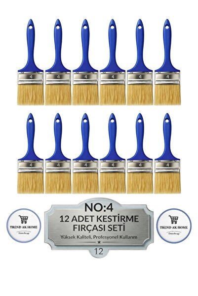 OSKAR FIRÇA Luxury No:4 Trimming Brush 12-Piece Set – Professional Series, No...