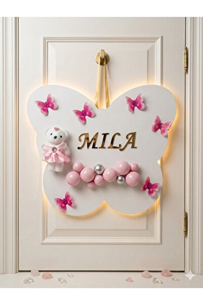 GOLDCENTER Led Butterfly Baby Door Ornament with Bubble Teddy Bear - Hospital...