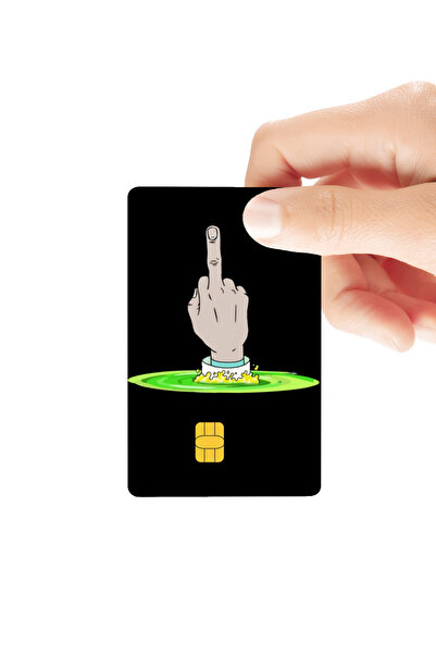 Huggy Craft Nah Parmak Temalı Mizahi Parlak Kredi/Banka Kart Kaplama Sticker