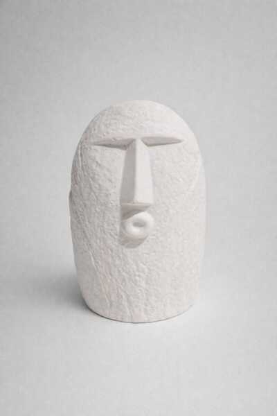 Karra Art Minimalist Concrete Letter Vase – Stylish Table & Home Decor