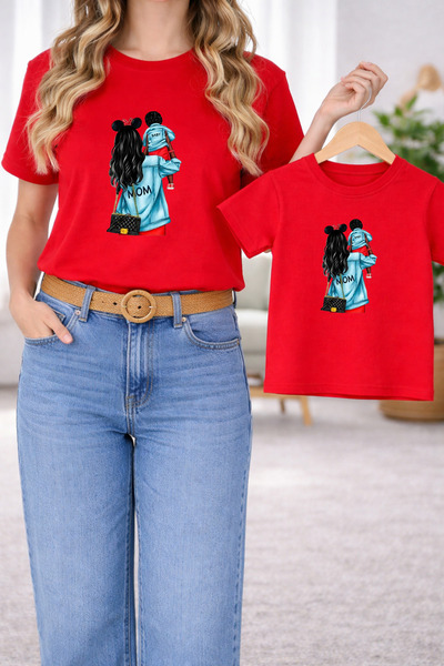 LORVEX Μπλουζάκι Mother Daughter Combination oversized – Μπλουζάκια για Μητέρ...