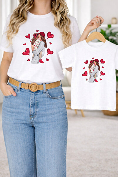 LORVEX Μπλουζάκι Mother Daughter Combination oversized – Μπλουζάκια για Μητέρ...