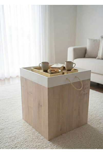 BAYHENNE Dekoratif Ahşap Sandık Orta Sehpa - Oyuncak Kutusu Ve Saklama Kutusu...