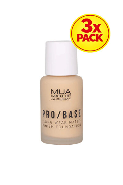 MUA Makeup Academy 3x PACK Pro Base Long Wear Matte Finish Foundation – 150