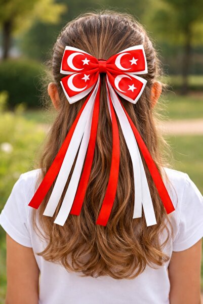 Jack Ferrero Moon Star Red Bow Children's Hair Clip – April 23/November 10/Oc...