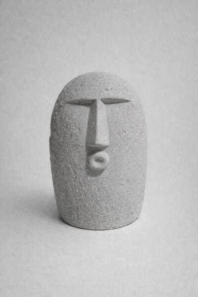 Karra Art Minimalist Concrete Letter Vase – Stylish Table & Home Decor