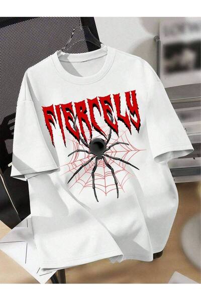 CLASSY.MODA Oversized White Unisex T-Shirt Printed Relaxed Fit Casual Stylish...